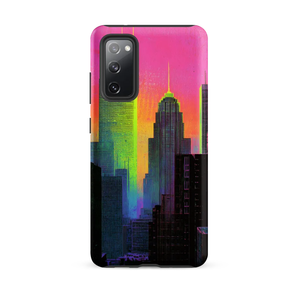 Neon Dreamscape: A Synthwave City | Phone Case |  S20 FE | Tough Case | Matte