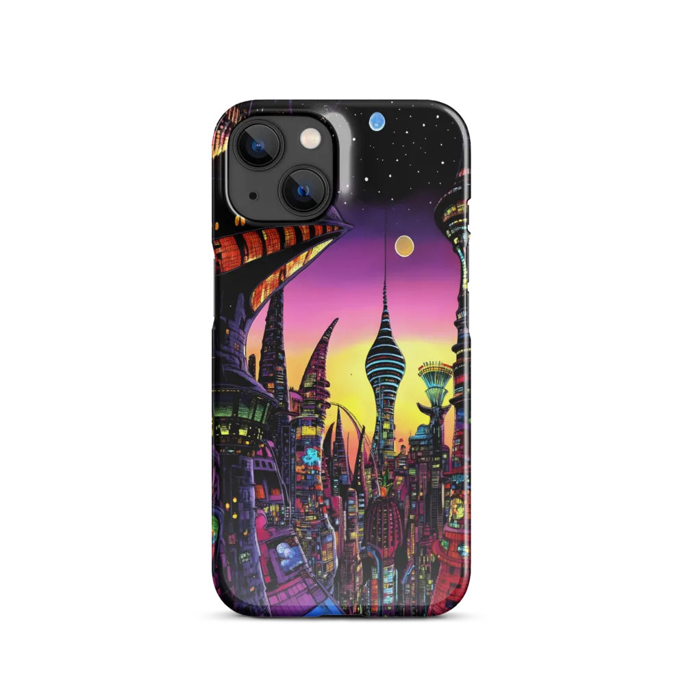 Futuristic Cityscape at Dusk | Phone Case |  14 | Snap Case | Glossy