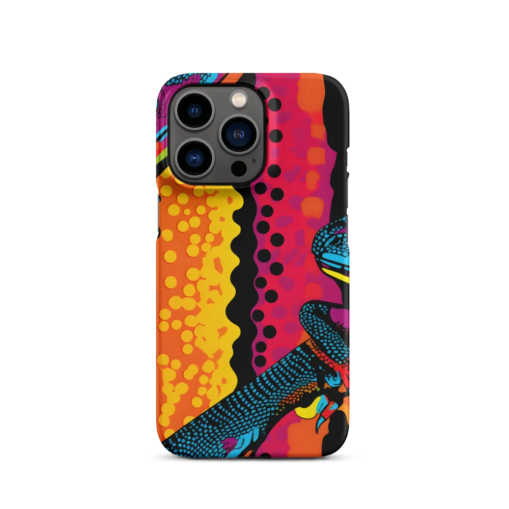 Colorful Encounters: The Playful Geckos | Phone Case |  13 Pro | Snap Case | Matte