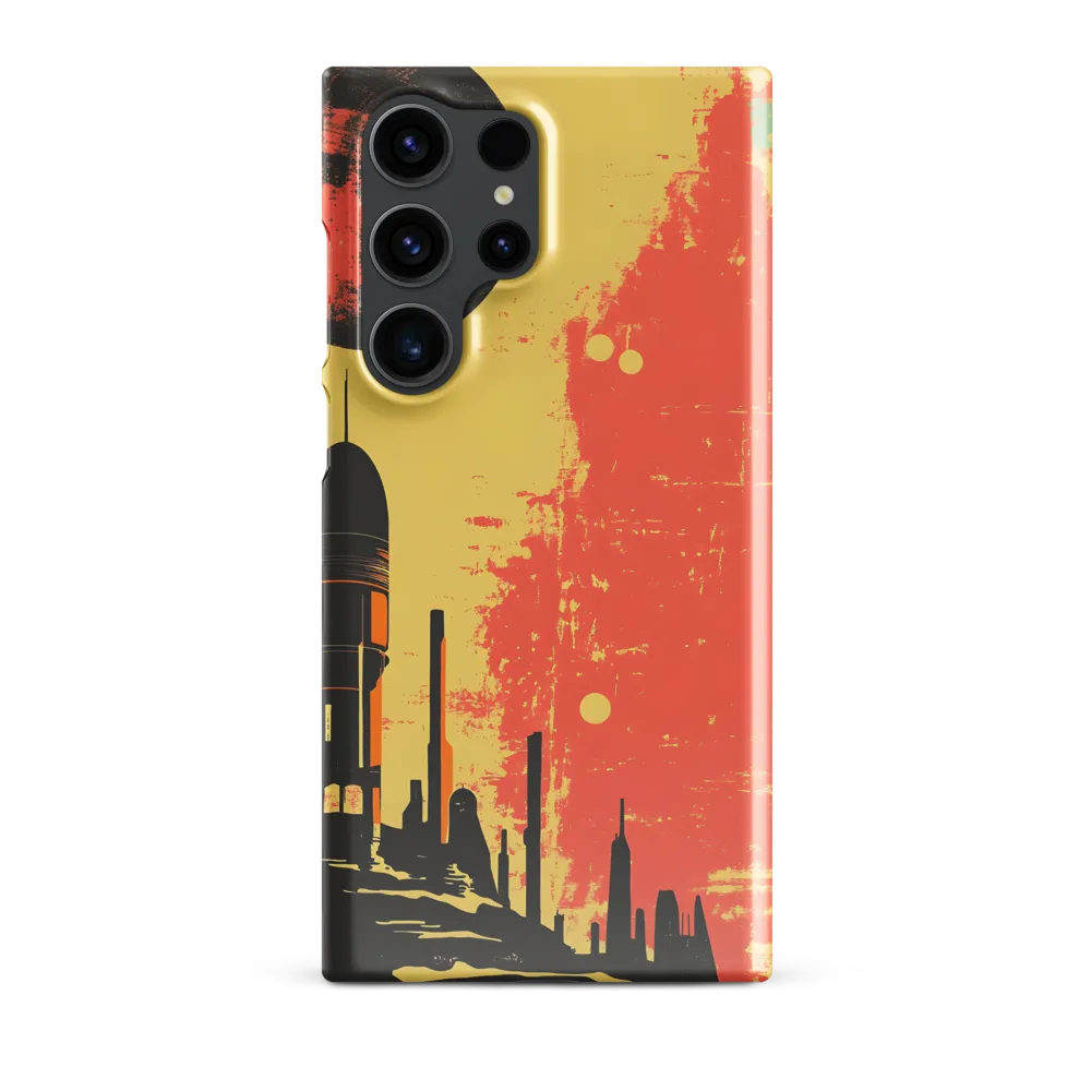 Journey to the Stars: A Retro-Futuristic Landscape | Phone Case |  S23 Ultra | Snap Case | Glossy