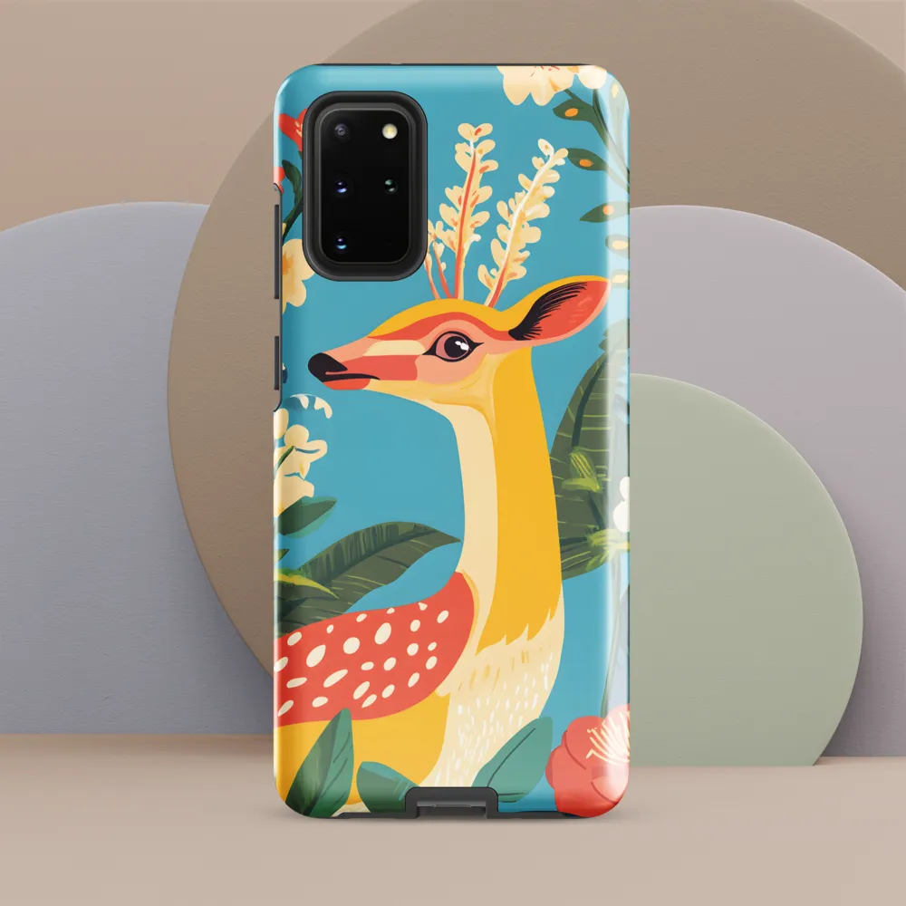 Serene Majesty: A Vibrant Deer Amidst Flora