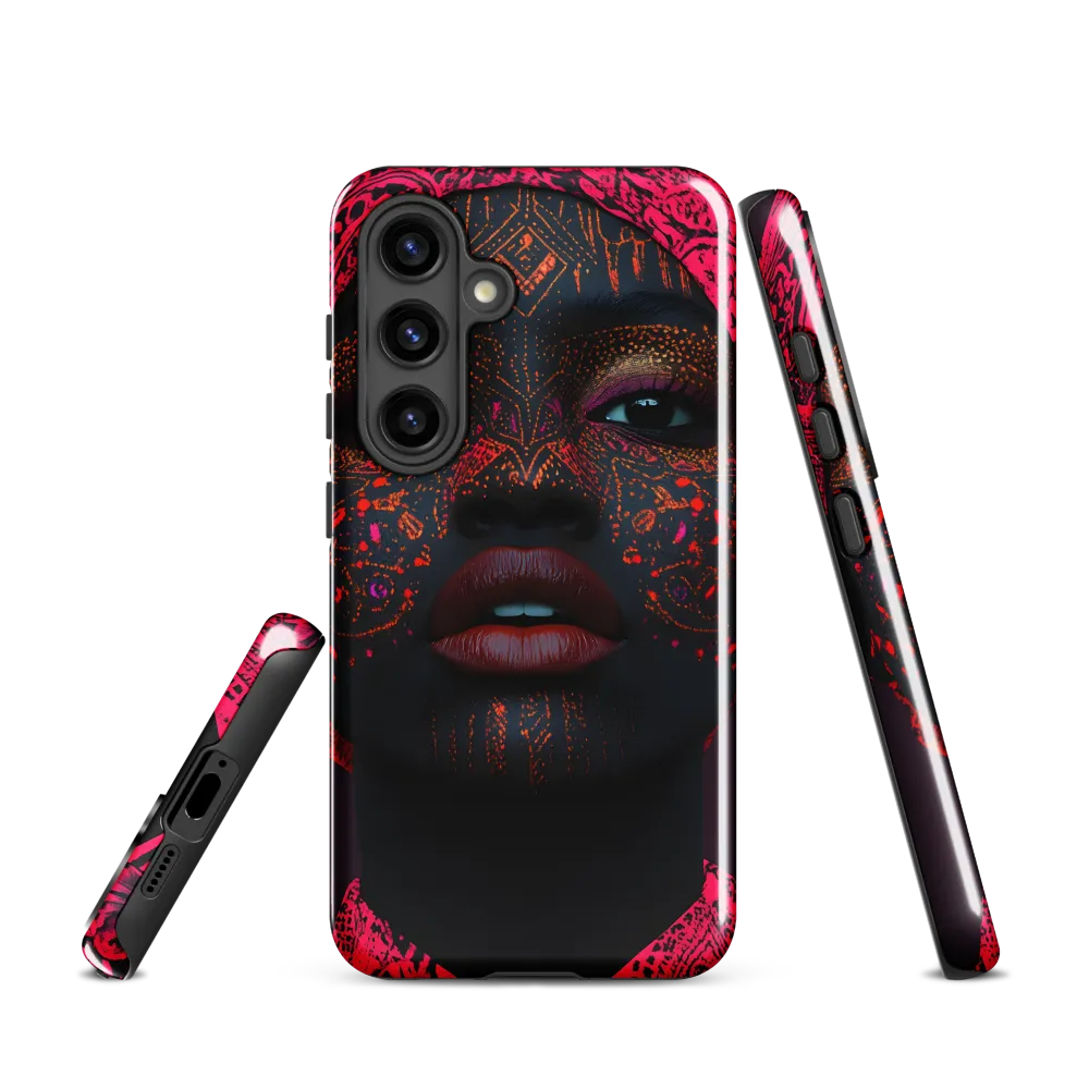 Neon Adornments: A Portrait of Cultural Expression