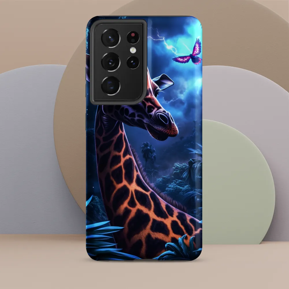 Mystical Giraffe in Twilight Jungle
