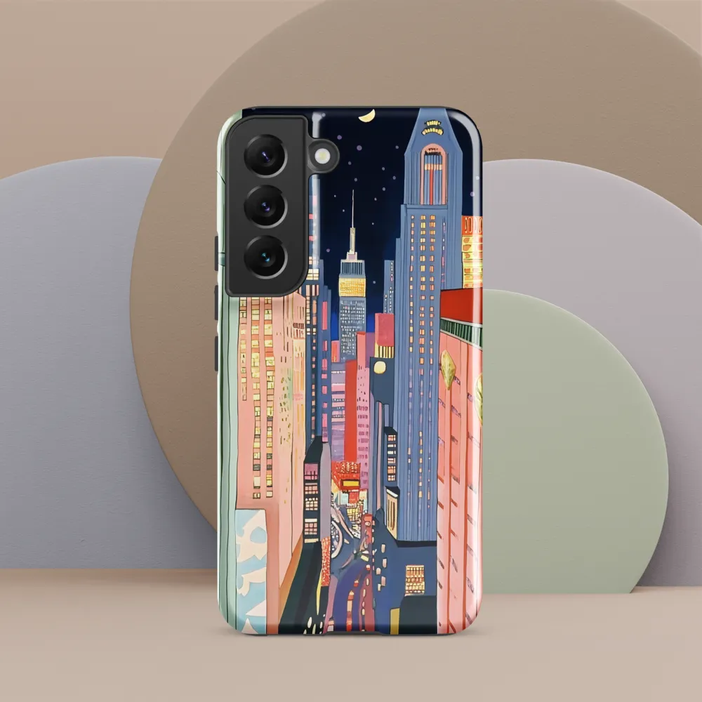 Urban Dreamscape: A Pop Art Night | Phone Case |  S22 | Tough Case | Glossy