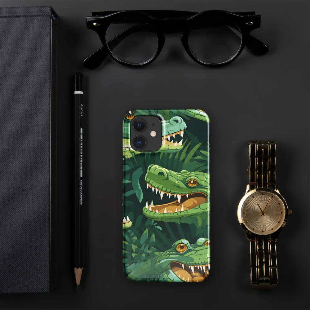 Fierce Crocodilian Medley | Phone Case |  12 Mini | Snap Case | Glossy
