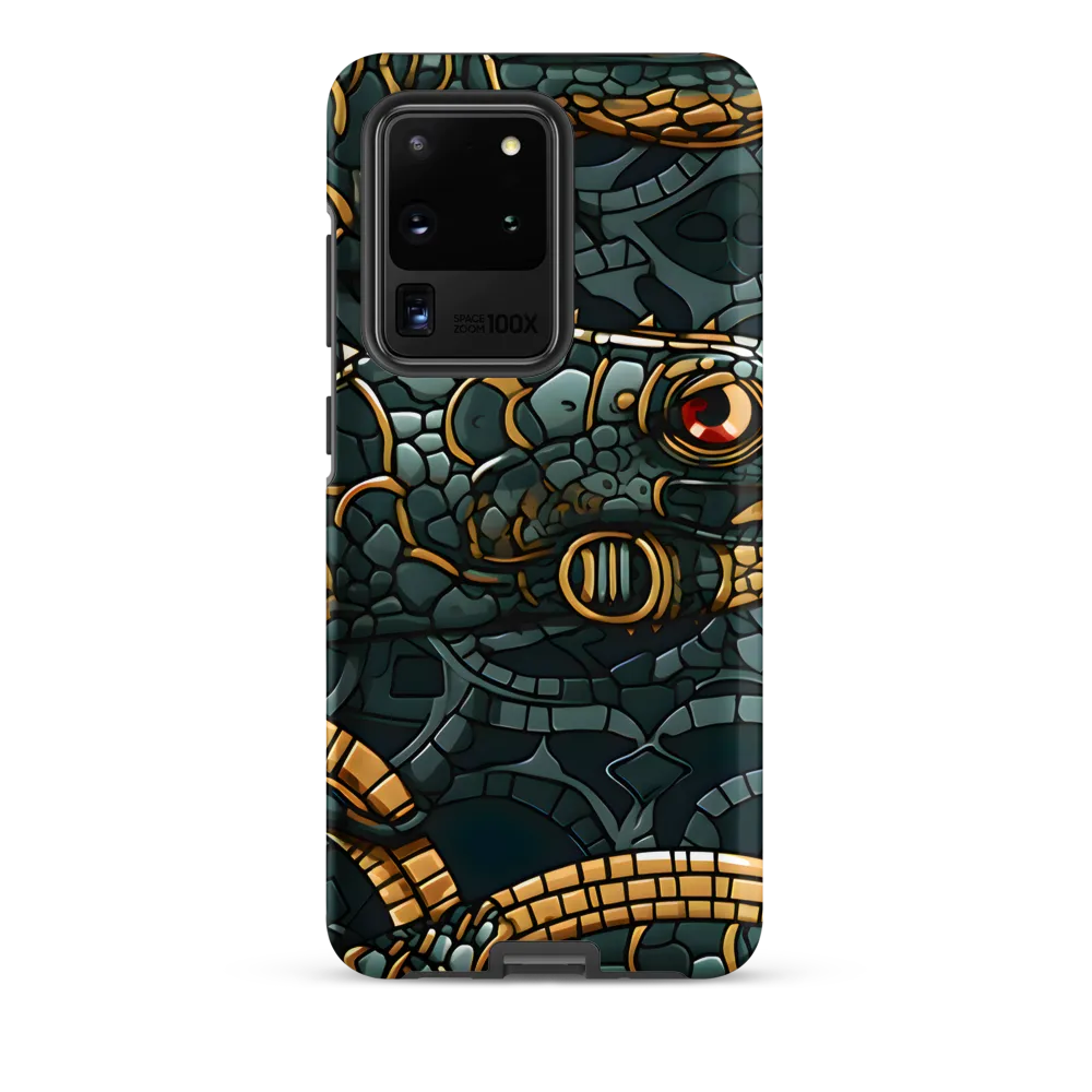 Reptilian Elegance: A Digital Art Nouveau Tapestry