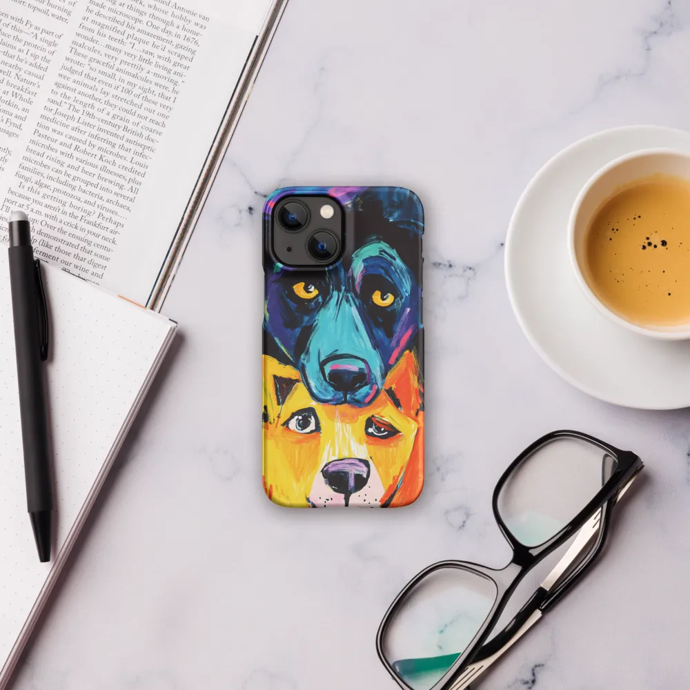 Vibrant Companions: An Expression of Canine Spirit | Phone Case |  13 Mini | Snap Case | Matte