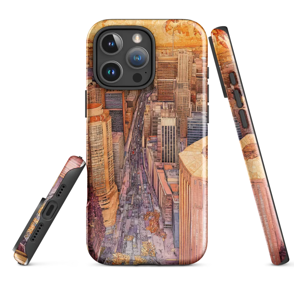 Mosaic Cityscape at Dusk