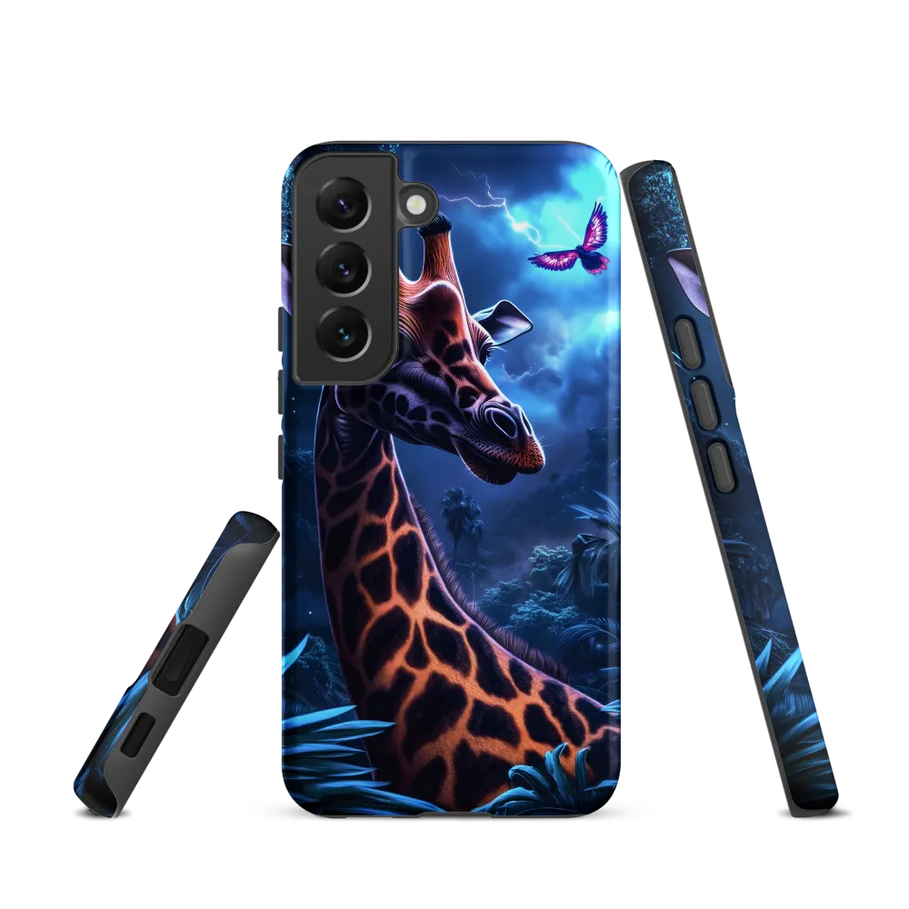 Mystical Giraffe in Twilight Jungle