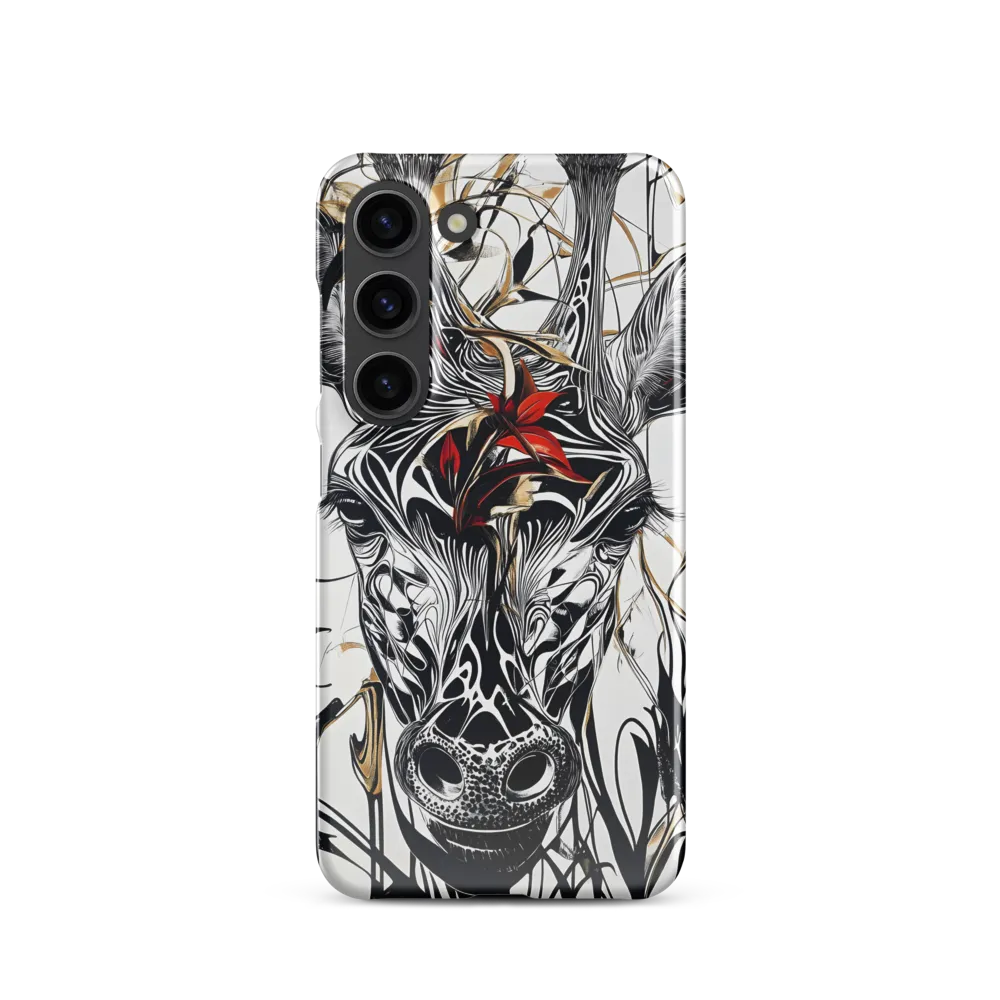 Floral Elegance: The Giraffe's Portrait