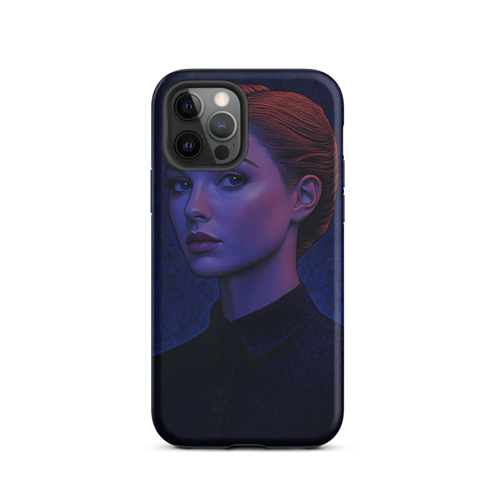 Ethereal Portrait in Blue and Red