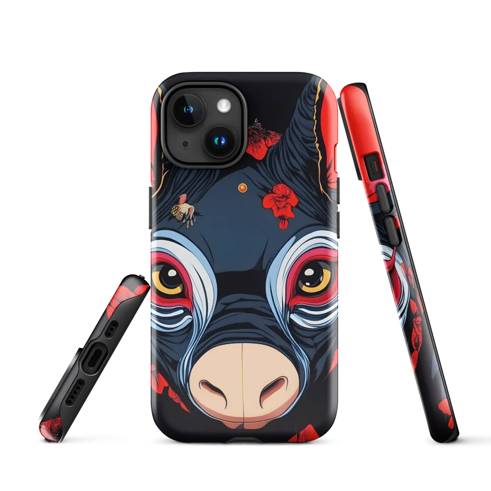 Mystical Bull with Floral Motifs