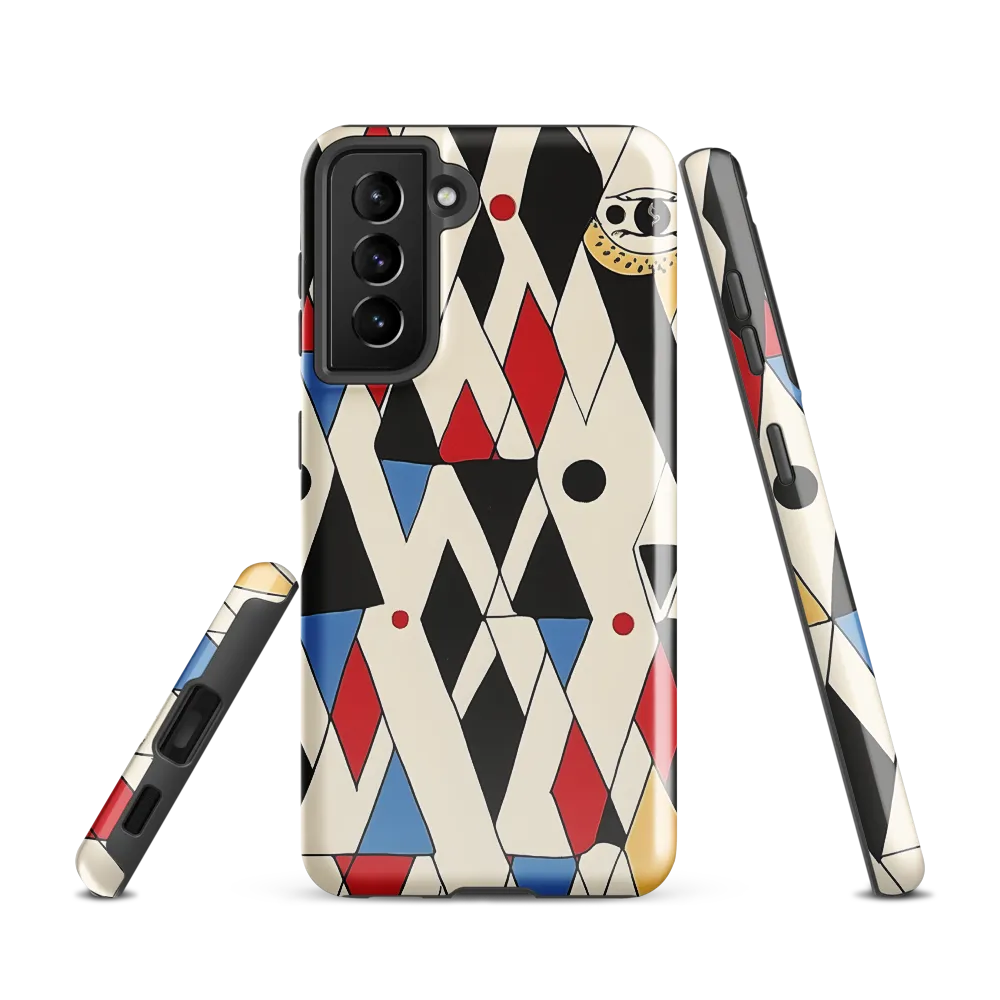 Dynamic Geometric Symphony | Phone Case |  S21 | Tough Case | Glossy