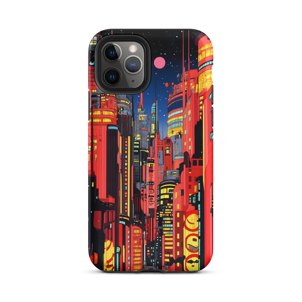 Neon Dreams: A Cyberpunk Cityscape | Phone Case |  11 Pro | Tough Case | Matte