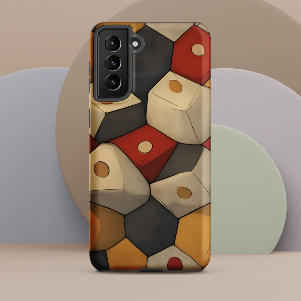 Interlocking Hexagons: An Abstract Dance of Color