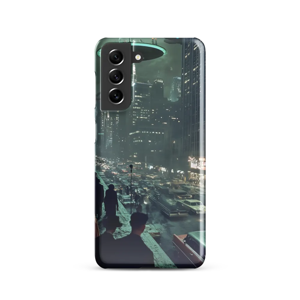 Mysterious Encounters in a Neon City | Phone Case |  S21 | Snap Case | Glossy