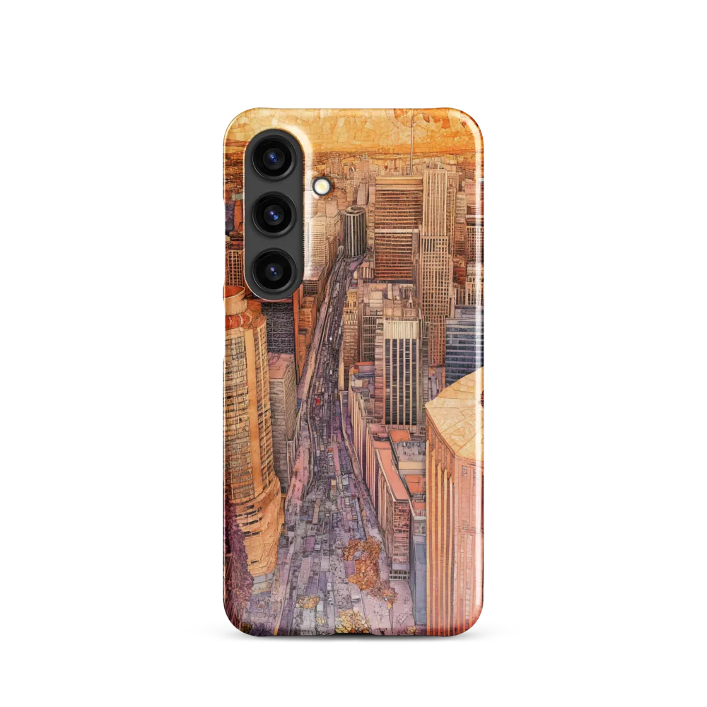 Mosaic Cityscape at Dusk