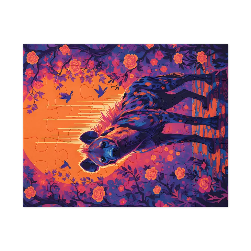 Neon Hyena 
 Jigsaw Puzzle in Tin Box