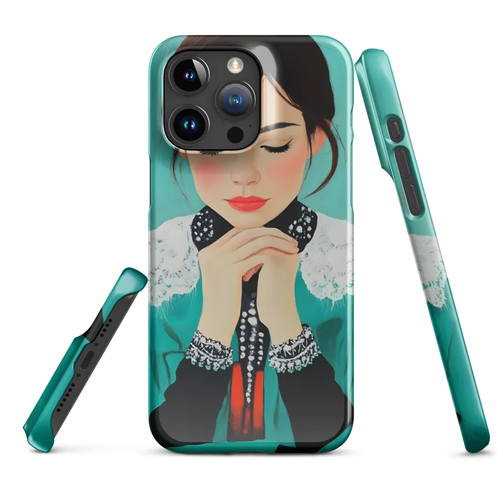 Serenity in Turquoise | Phone Case |  15 Pro Max | Snap Case | Glossy