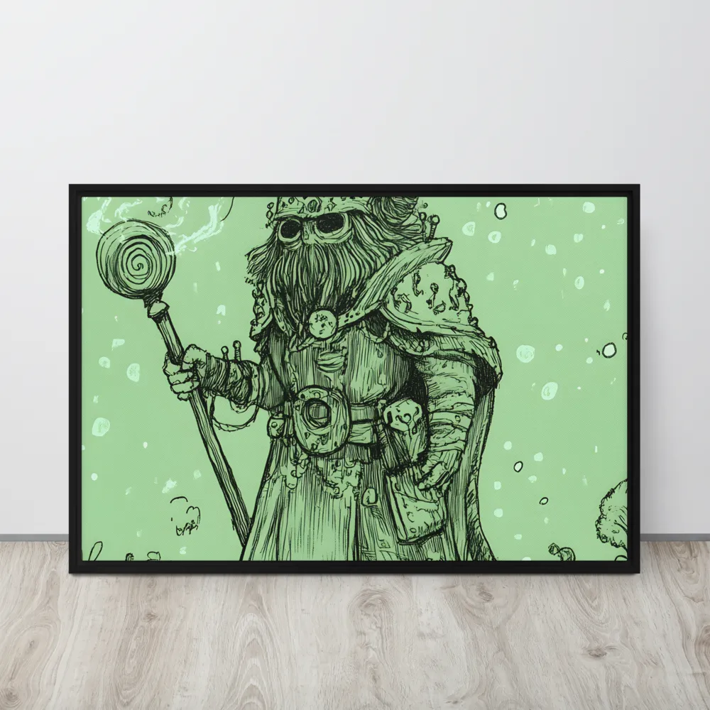 The Enigmatic Wizard | Canvas with Black Frame | 24″×36″