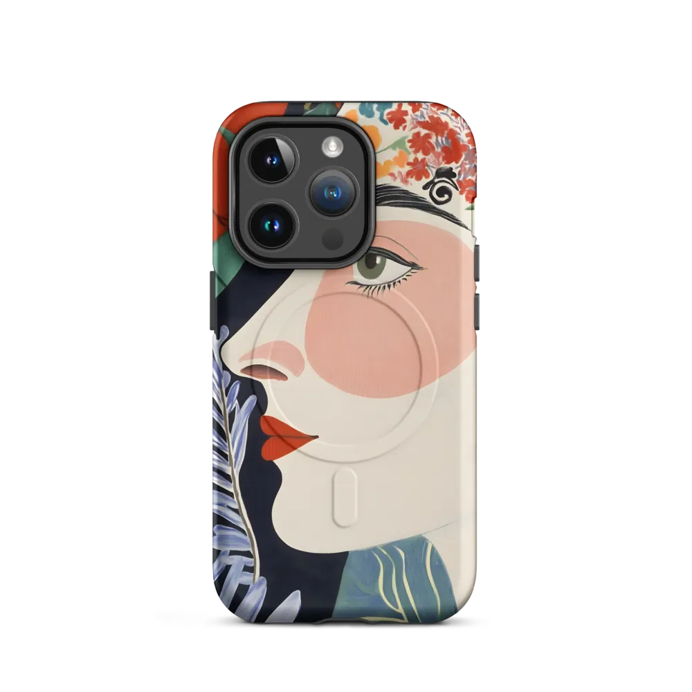 Floral Serenade: A Modern Portrait