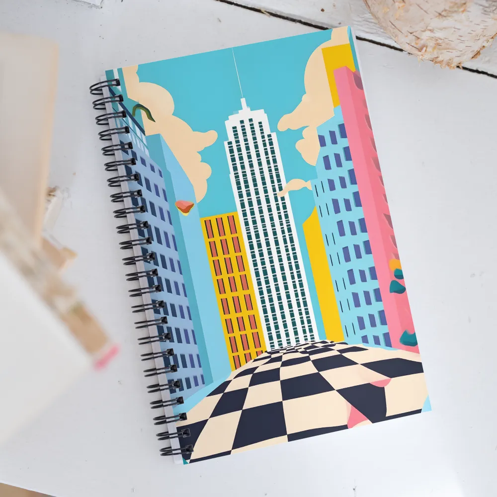 Vibrant Urban Dreamscape | Spiral Notebook