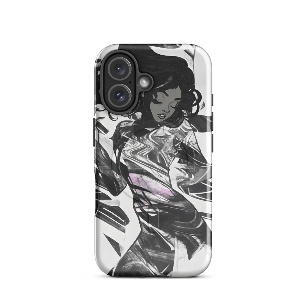 Fluid Grace: The Dance of Shadows | Phone Case |  16 | MagSafe® Tough Case | Glossy