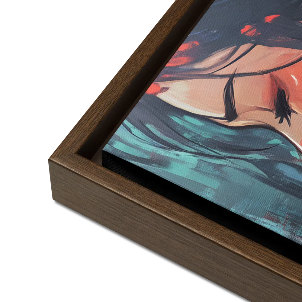 Whispers of Melancholy | Canvas with Brown Frame | 16″×20″