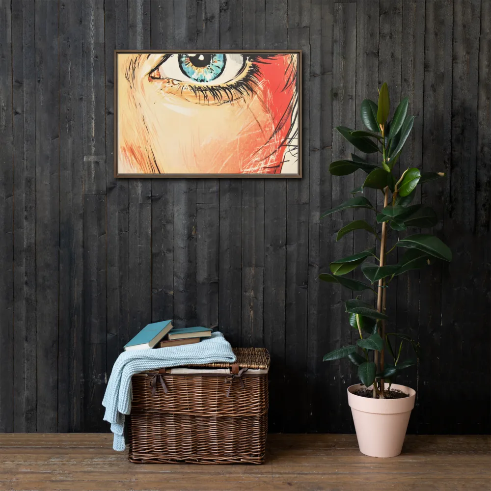 Gaze of Emotion | Canvas with Brown Frame | 20″×30″