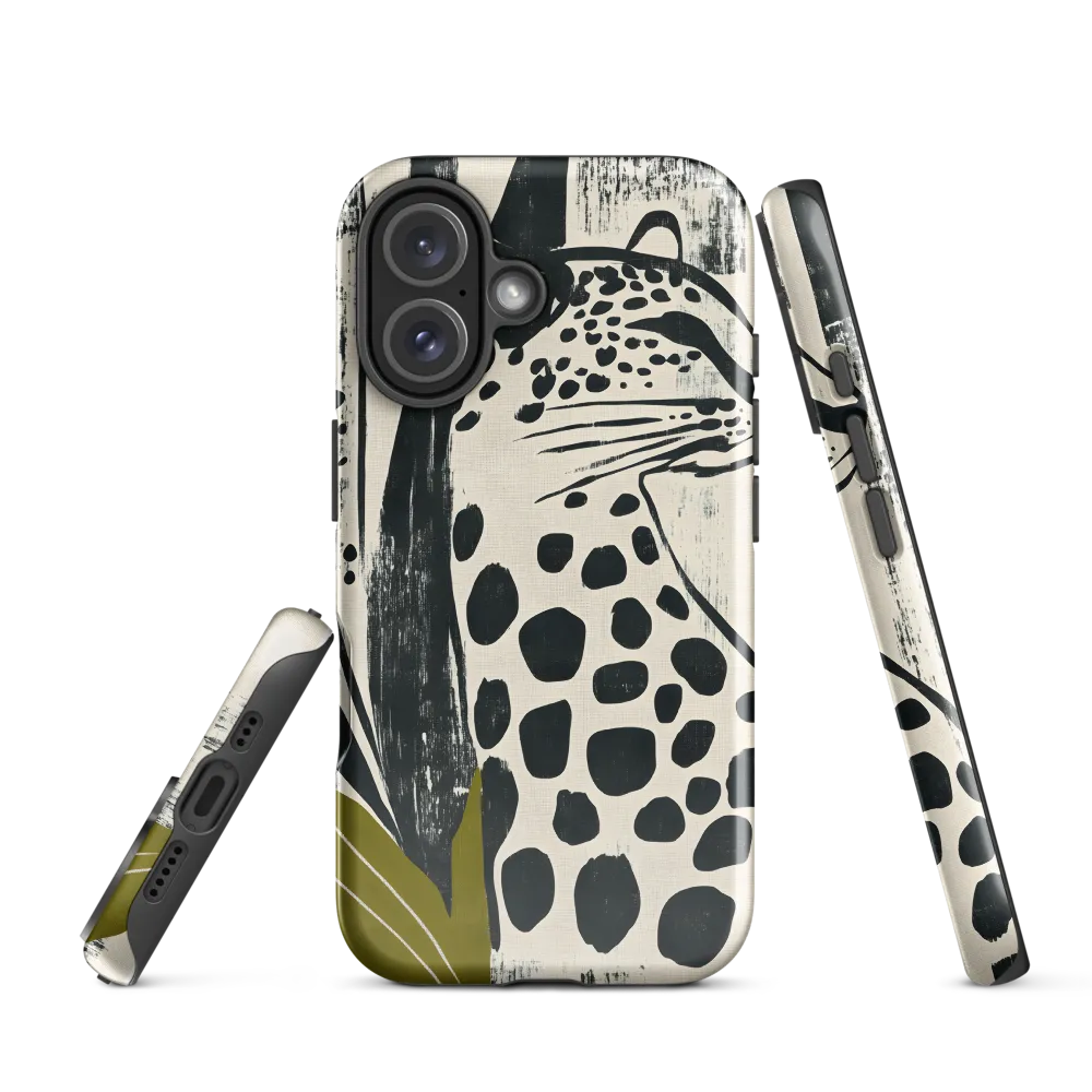 Leopard in Silhouette: A Modern Appeal | Phone Case |  16 | Tough Case | Glossy
