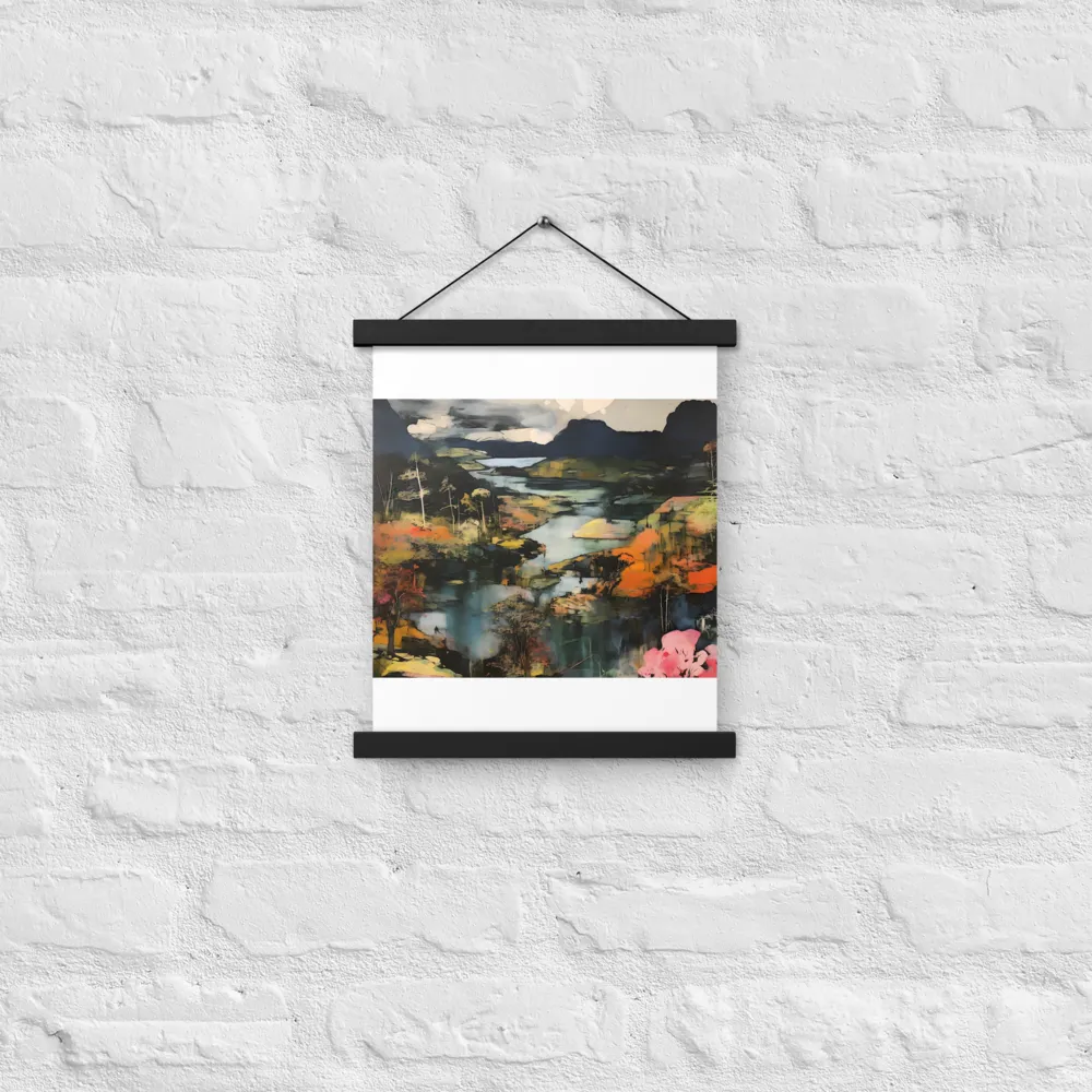 Harmony of Nature: An Abstract Journey | Poster With Black Wood Hanger | 11″×14″