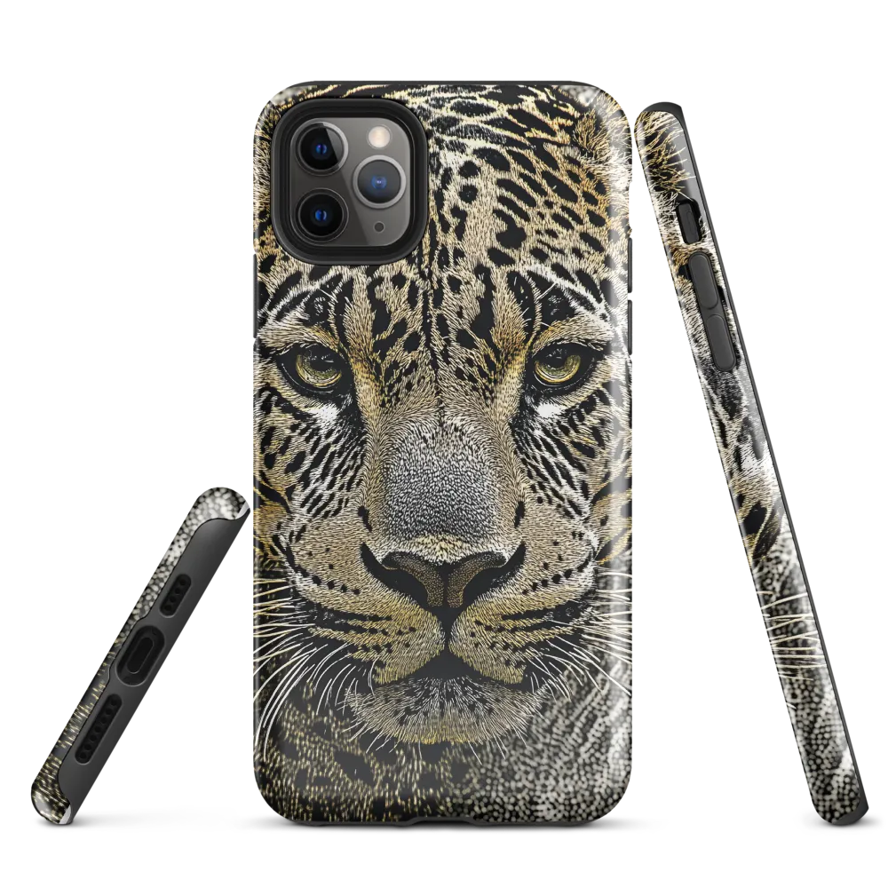 The Majestic Gaze: Portrait of a Leopard | Phone Case |  11 Pro Max | Tough Case | Glossy