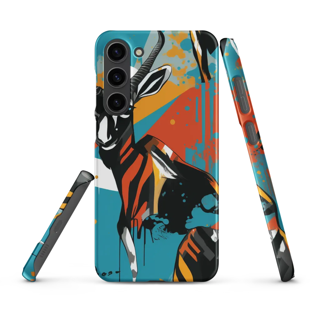 Dynamic Antelope in Vivid Abstract
