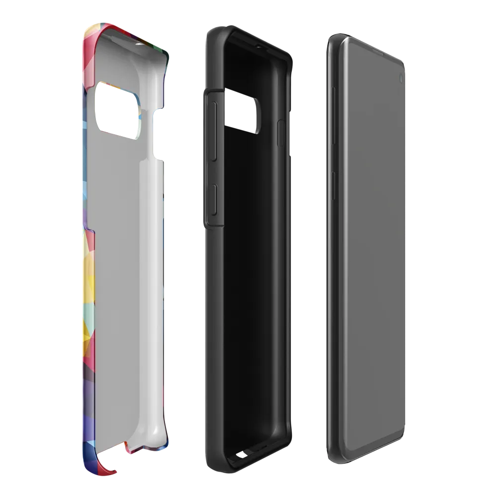 Playful Geometry: The Bear's Face | Phone Case |  S10 Plus | Tough Case | Glossy