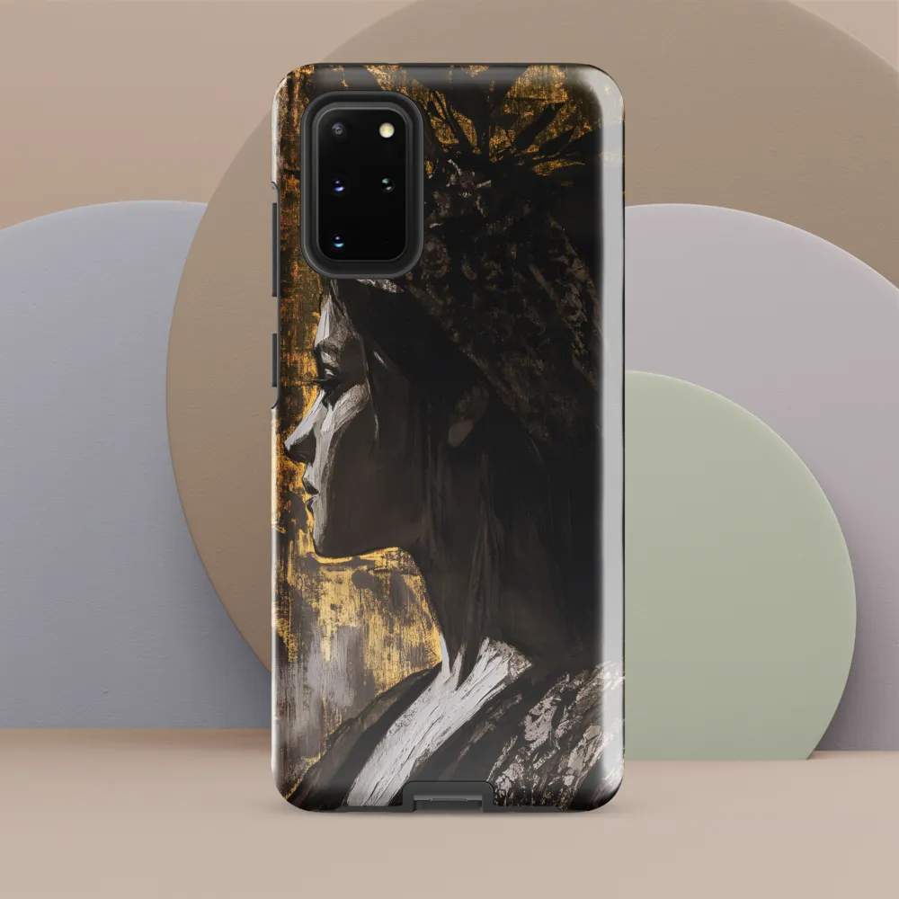 Golden Elegance: A Modern Profile Portrait