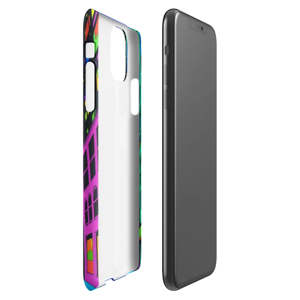 Neon Dreamscape: A Futuristic City at Dusk | Phone Case |  11 Pro Max | Snap Case | Matte