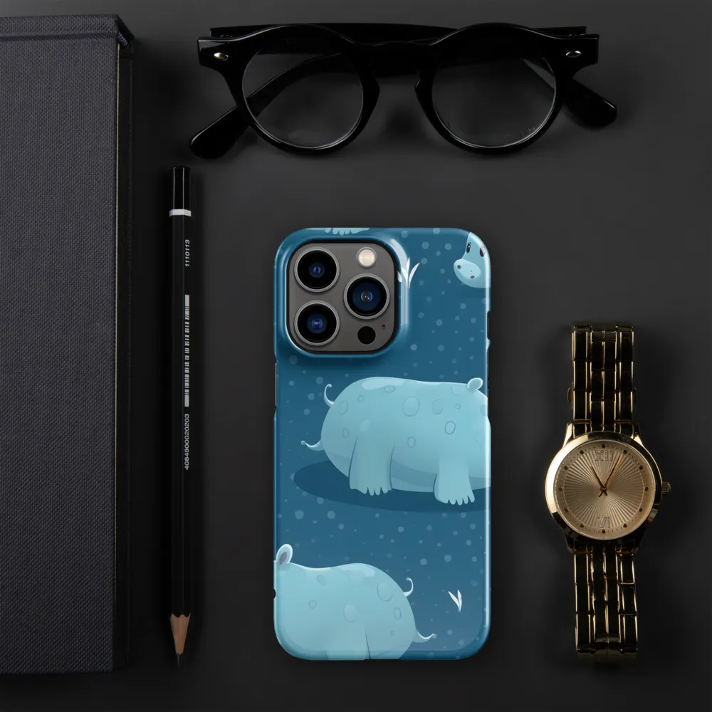 Whimsical Hippo Play | Phone Case |  13 Pro | Snap Case | Glossy