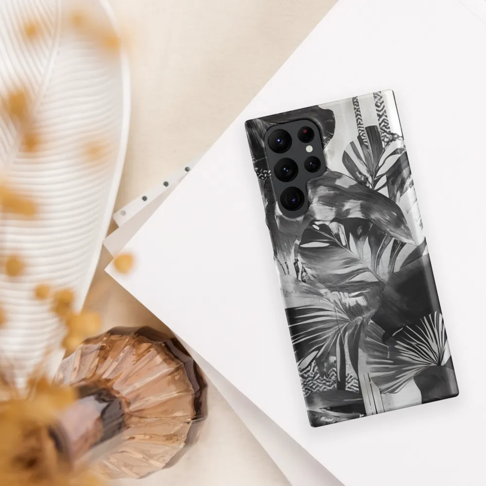 Monochrome Serenity in Tropical Foliage