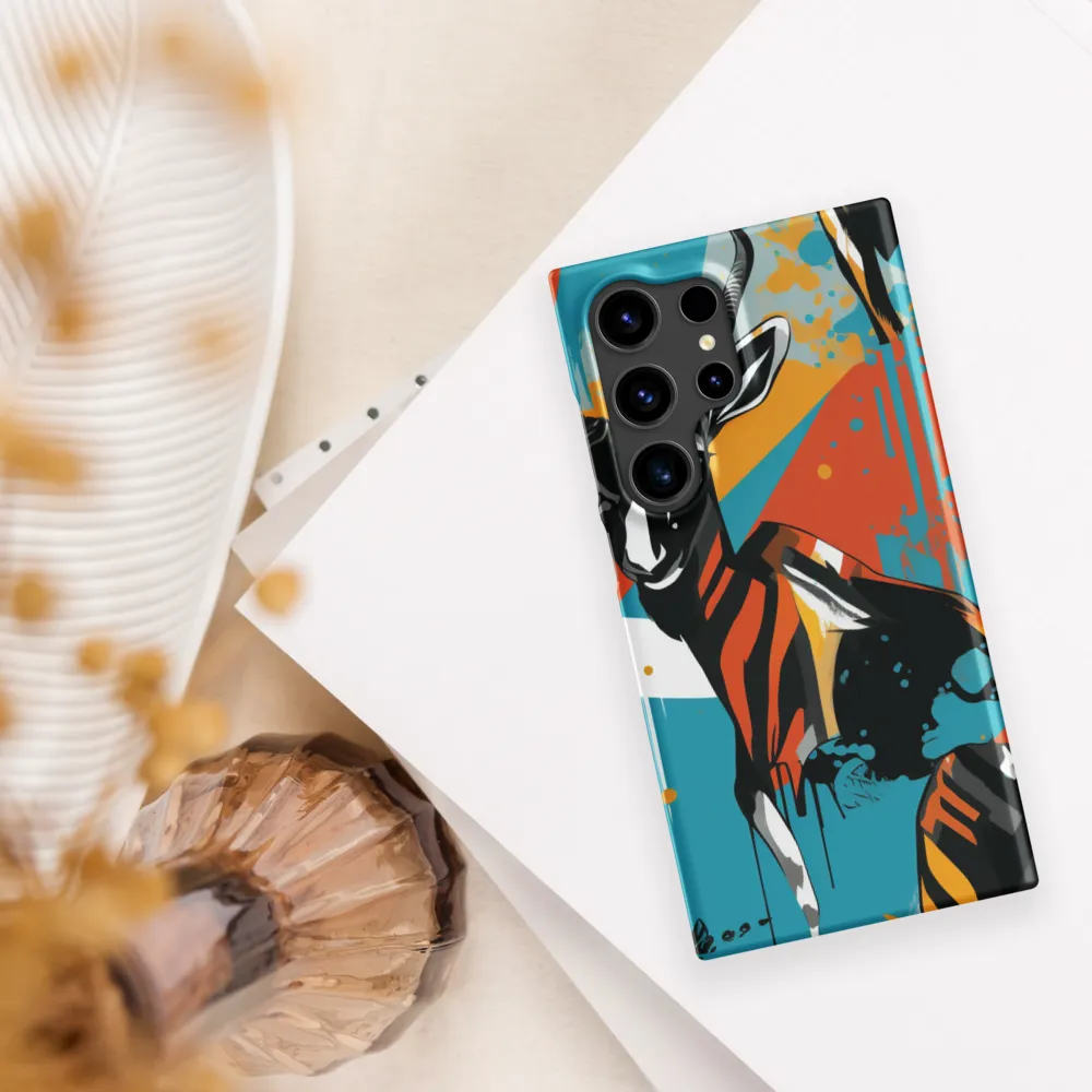 Dynamic Antelope in Vivid Abstract