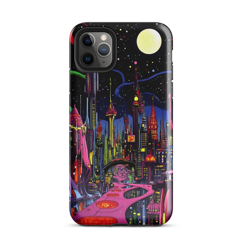 Neon Dreams of a Futuristic City | Phone Case |  11 Pro Max | Tough Case | Glossy