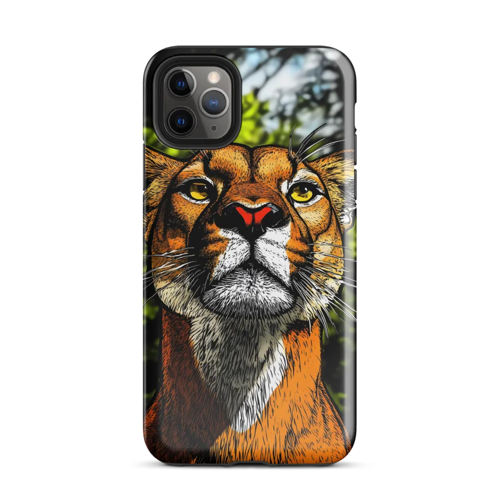 Regal Gaze: The Lioness in Focus | Phone Case |  11 Pro Max | Tough Case | Glossy