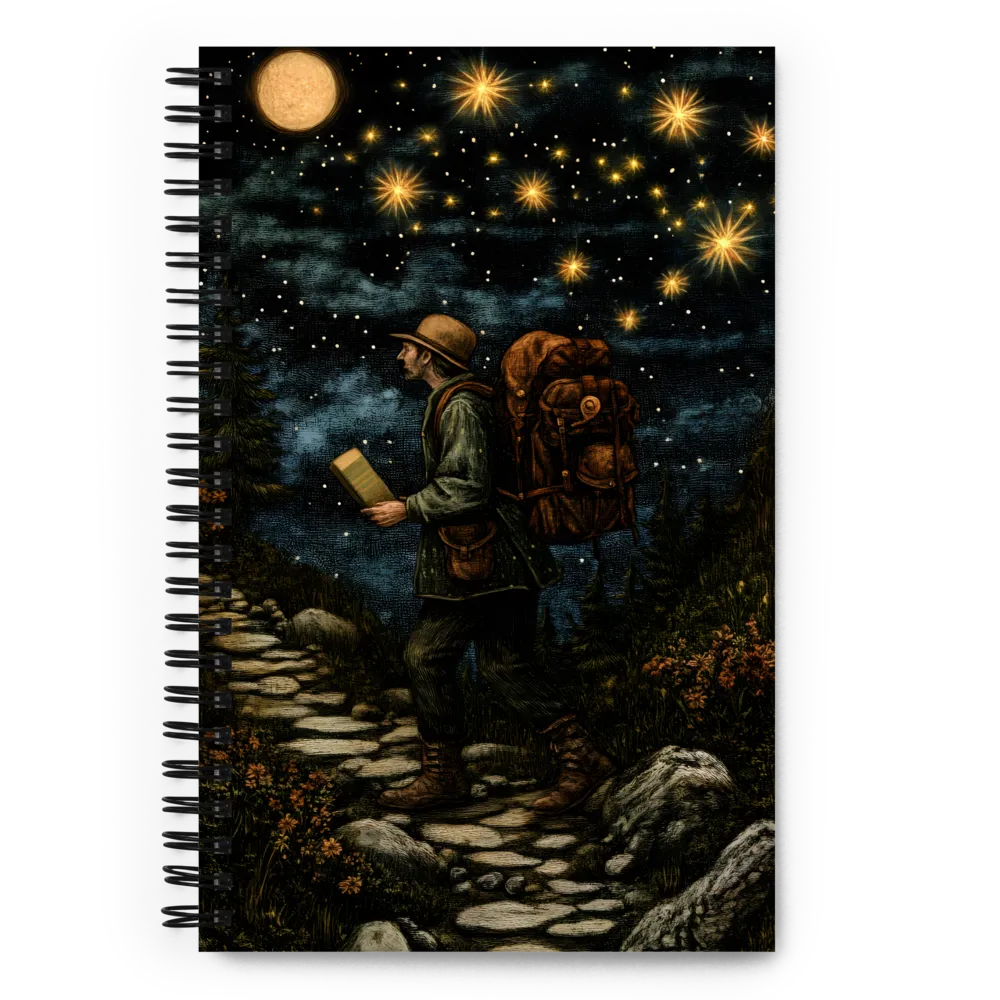 Journey Through a Starry Night | Spiral Notebook