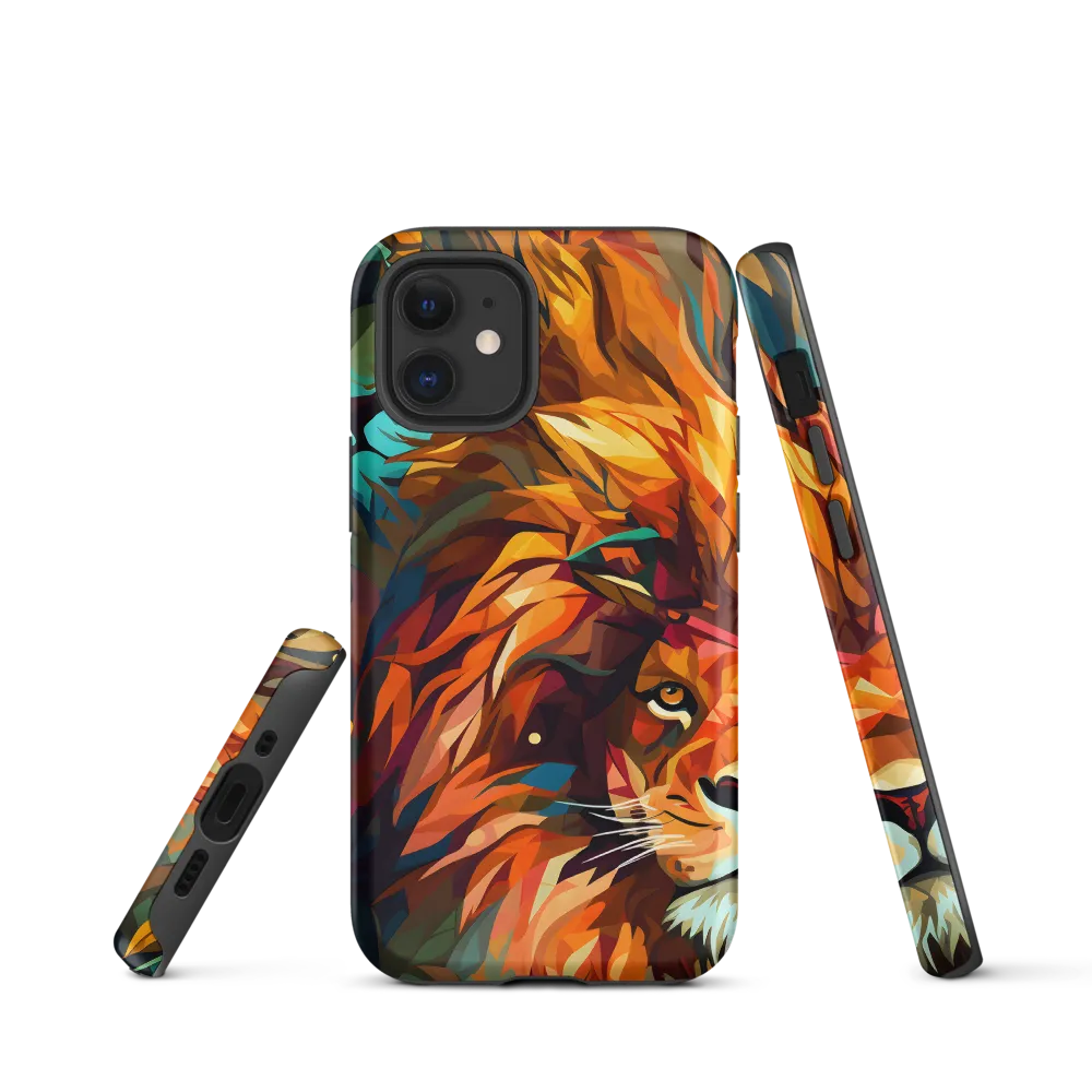 Majestic Gaze: The Polygonal Lion