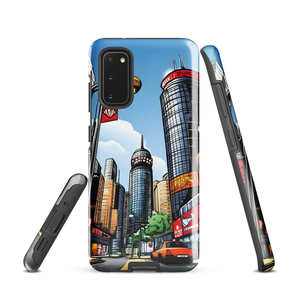Urban Pulse: A Comic Cityscape | Phone Case |  S20 | Tough Case | Glossy