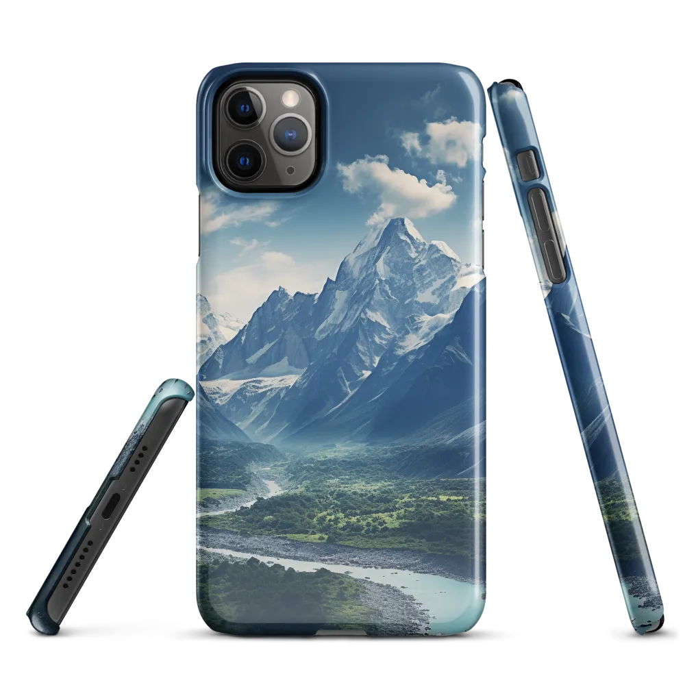 Majestic Serenity: A Landscape of Mountains and Rivers | Phone Case |  11 Pro Max | Snap Case | Glossy