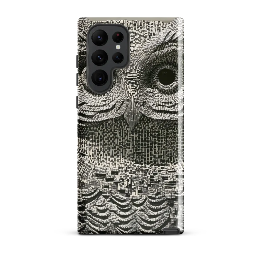 Intricate Owl of Textures | Phone Case |  S22 Ultra | Tough Case | Glossy