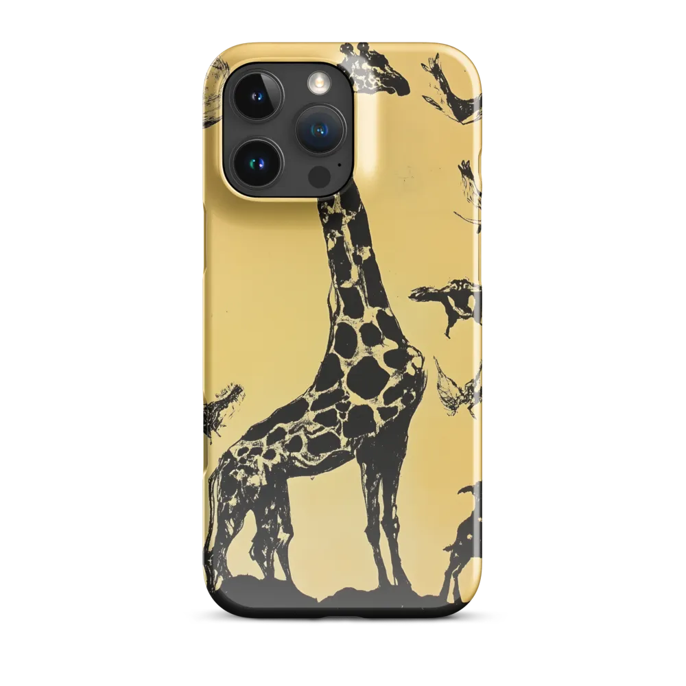 Whimsical Harmony of Giraffe and Birds