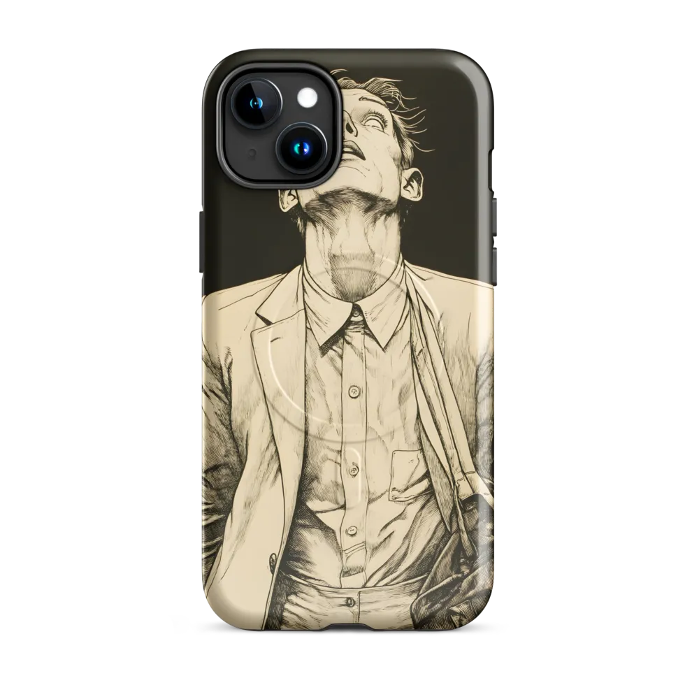 Desperate Gaze | Phone Case |  15 Plus | MagSafe® Tough Case | Glossy
