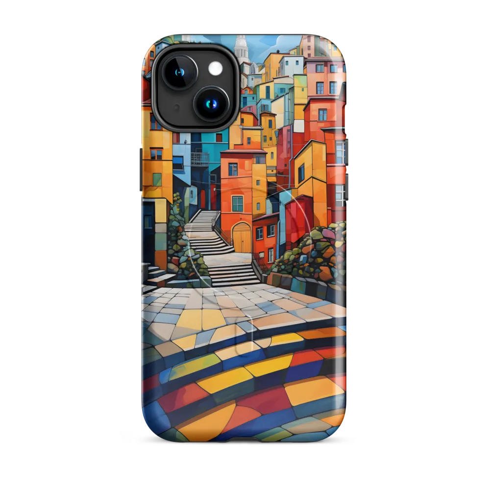 Vibrant Village: A Cubist Journey