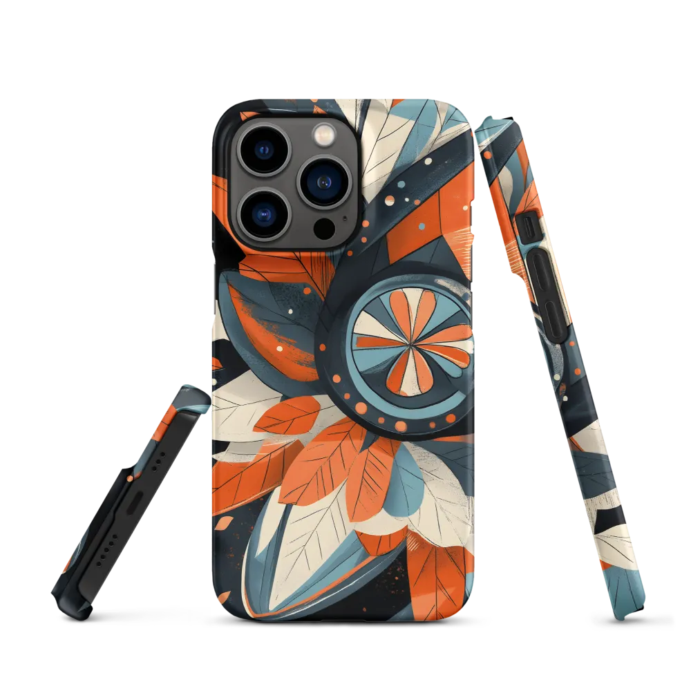 Floral Symphony in Orange and Teal